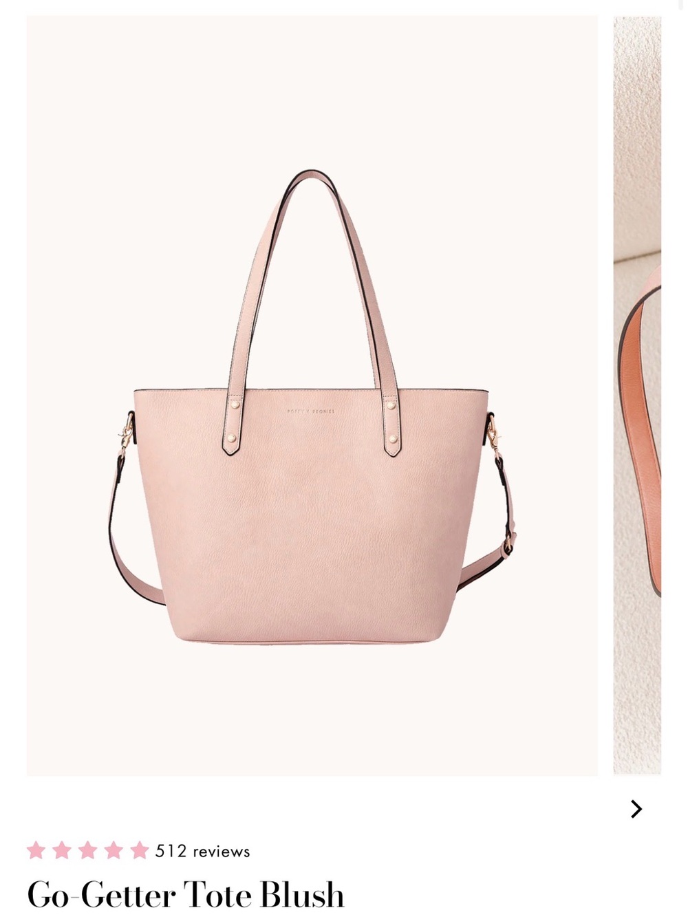 NWT Poppy and Peonies Go-Getter Tote Blush
